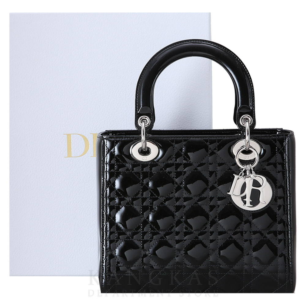 CHRISTIAN DIOR(USED)크리스찬디올 레이디디올 페이던트 미듐 블랙